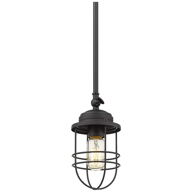 Image 1 Seaport 4 3/4" Wide Black Metal Mini Pendant