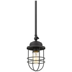 Seaport 4 3/4" Wide Black Metal Mini Pendant