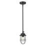 2_Seaport 4 3/4" Wide Black Metal Mini Pendant more views