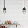 5_Seaport 4 3/4" Wide Black Metal Mini Pendant more views