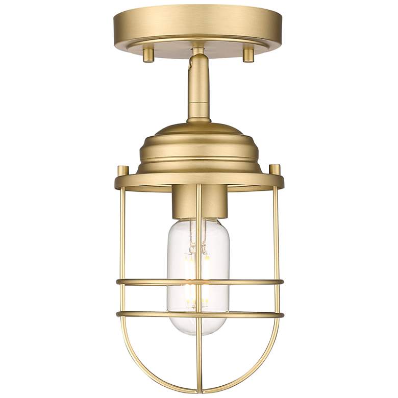 Image 5 Seaport 4 3/4" Wide Brushed Champagne Bronze Ceiling Light more views