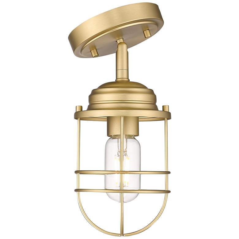 Image 6 Seaport 4 3/4" Wide Brushed Champagne Bronze Ceiling Light more views