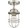 Seaport 4 3/4" Wide Pewter Convertible Pendant/Ceiling Light
