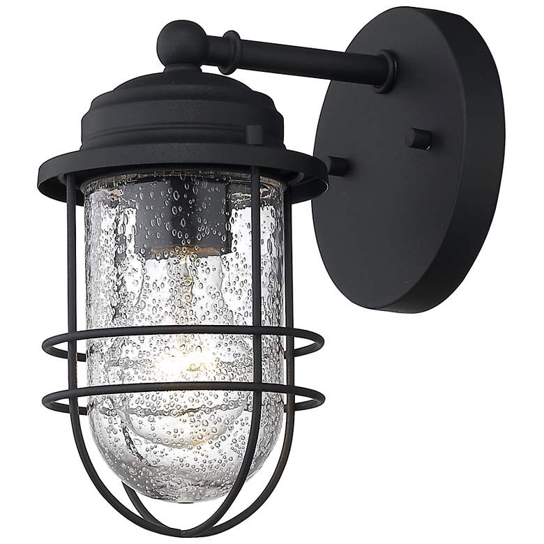 Image 1 Seaport 9 1/4" High Natural Black Outdoor Wall Light