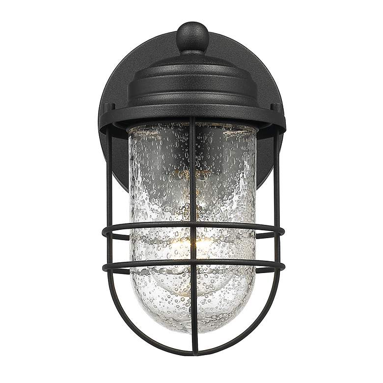 Image 3 Seaport 9 1/4" High Natural Black Outdoor Wall Light more views