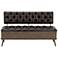 Searcy 54" Wide Dark Brown Faux Leather Tufted Storage Bench