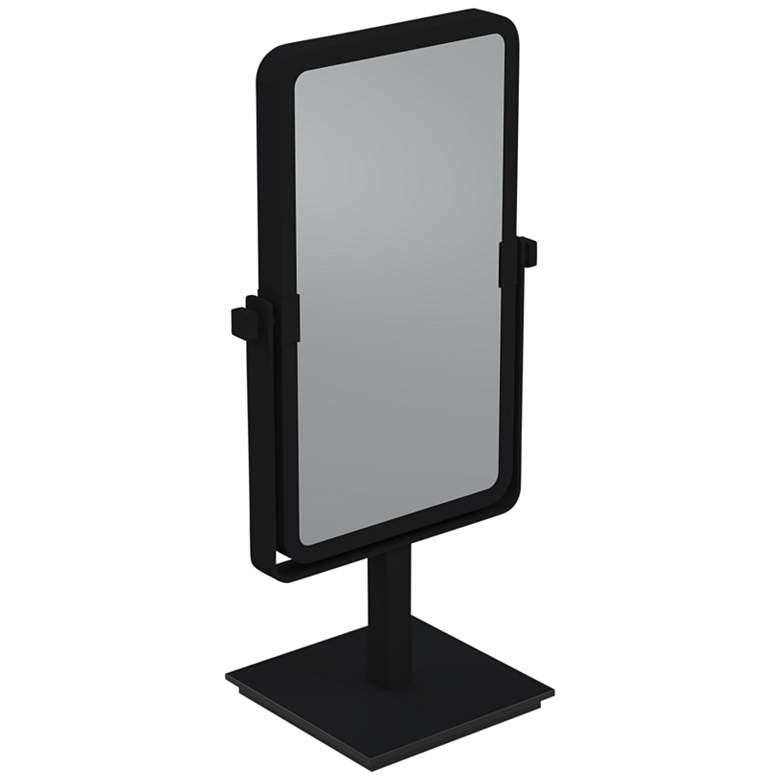 Image 5 Searcy Matte Black 3X Magnified Stand Makeup Mirror more views