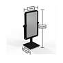Searcy Matte Black 3X Magnified Stand Makeup Mirror in scene