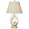 Seascape Reflections Ivory and Clear Glass Table Lamp