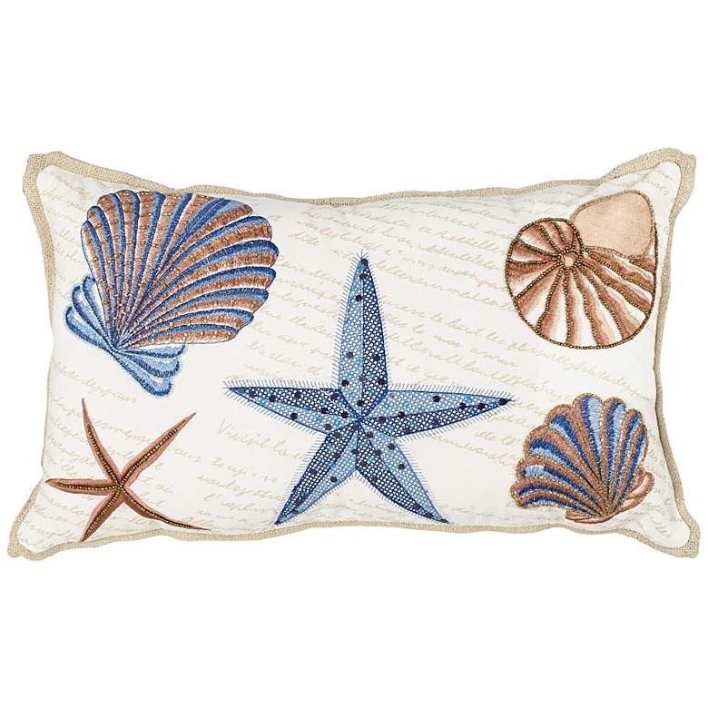 Image 1 Seashells 20 inch x 12 inch Decorative Pillow
