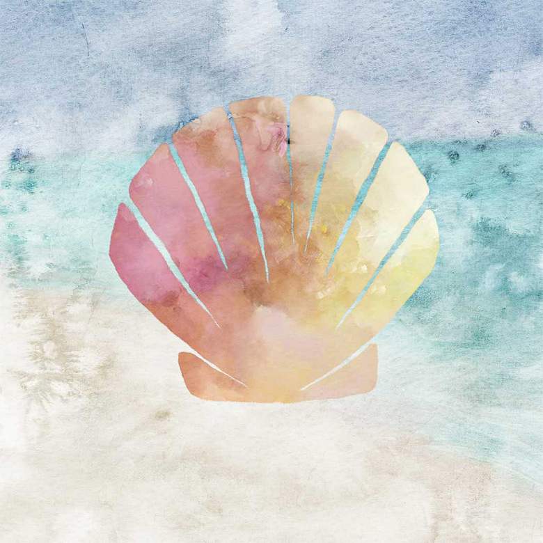 Image 1 Seashells By The Shore 18 inch Wide Canvas Wall Art