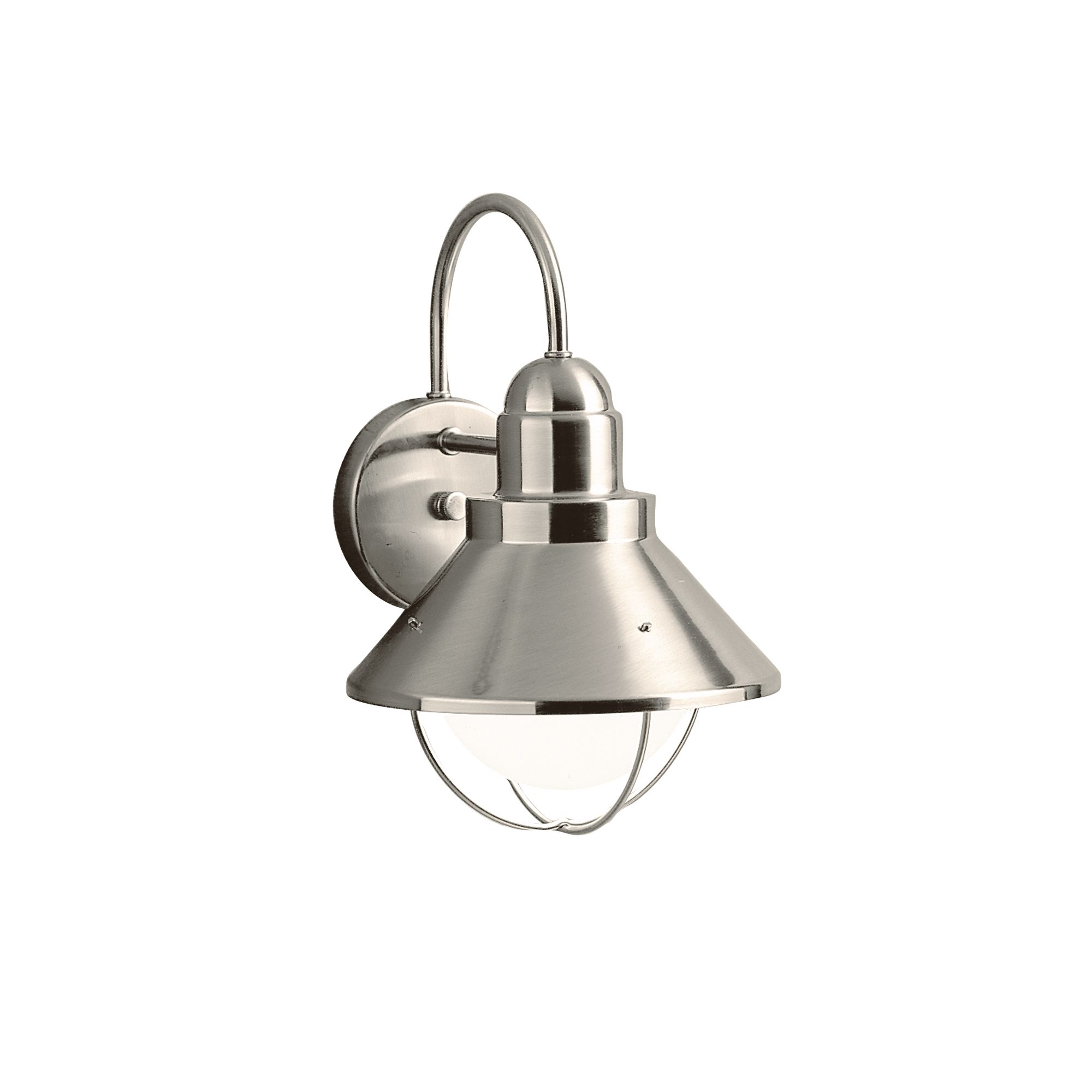 Image 2 Seaside 1-Light 14.25-in Brushed Nickel Dark Sky Outdoor Wall Light more views