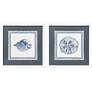 1_Seaside Blues I 17"W x 17"H Framed Art Set of 2