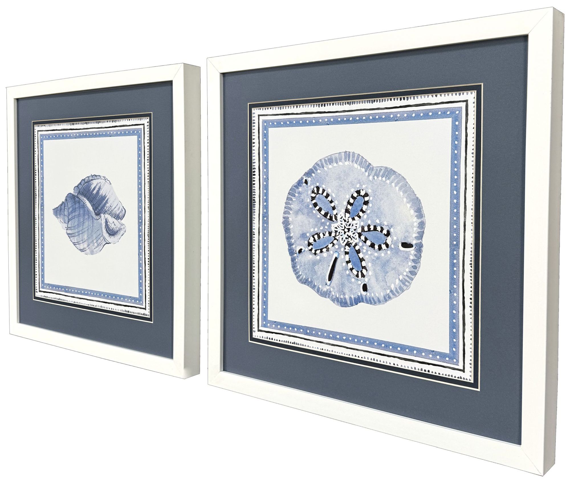 Image 2 Seaside Blues I 17"W x 17"H Framed Art Set of 2 more views