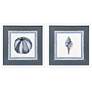 1_Seaside Blues III 17"W x 17"H Framed Art Set of 2