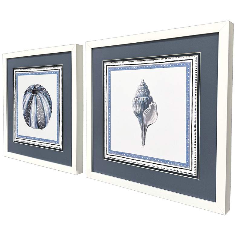 Image 2 Seaside Blues III 17"W x 17"H Framed Art Set of 2 more views