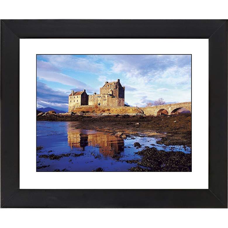 Image 1 Seaside Castle Black Frame Giclee 23 1/4 inch Wide Wall Art