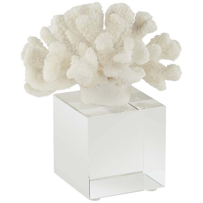 Image 1 Seaside Coral Statue 6 1/2" High with Crystal Glass Base