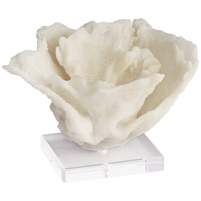 Image 1 Seaside Coral Statue 9" Wide with Crystal Glass Base