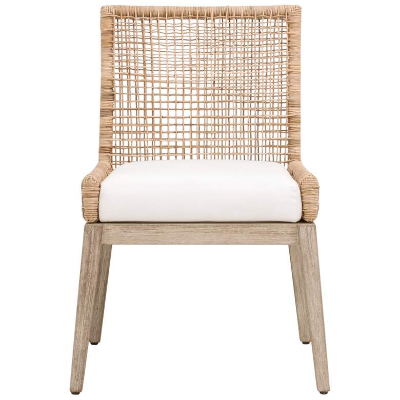 Image 1 Seaside Dining Chair, Natural Rattan, LiveSmart Peyton-Pearl, Set of 2
