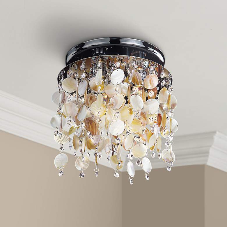 Image 1 Seaside Dreams Clear Crystal 11 1/2" Wide Ceiling Light