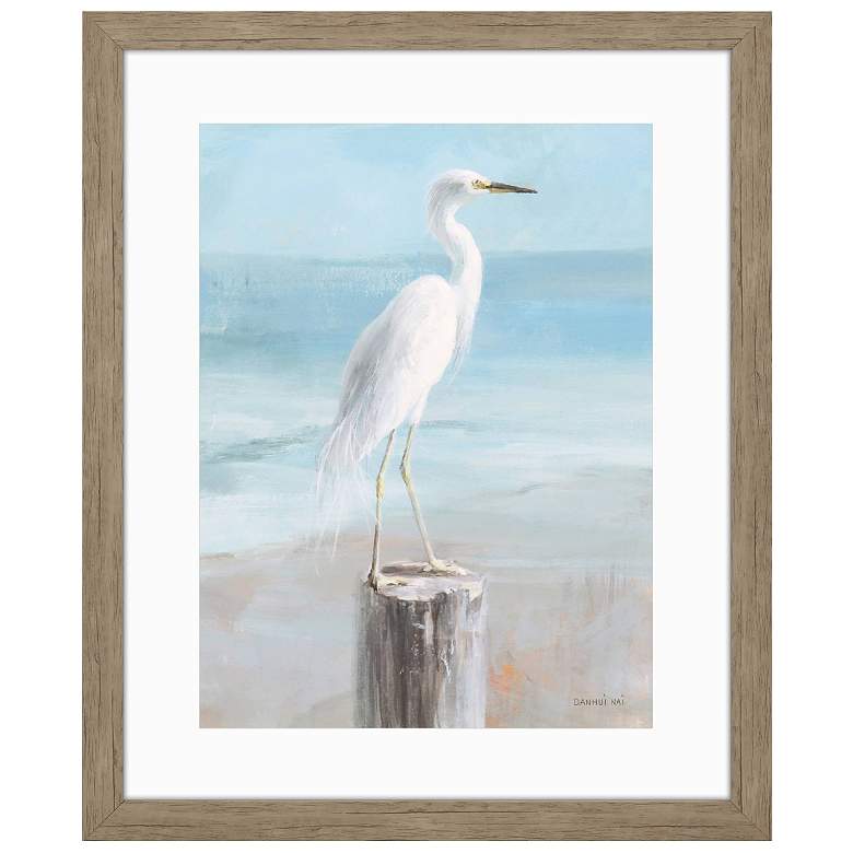 Image 1 Seaside Egret 27"W x 33"H Framed Art