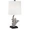 Seaside Faux Coral Silver Table Lamp