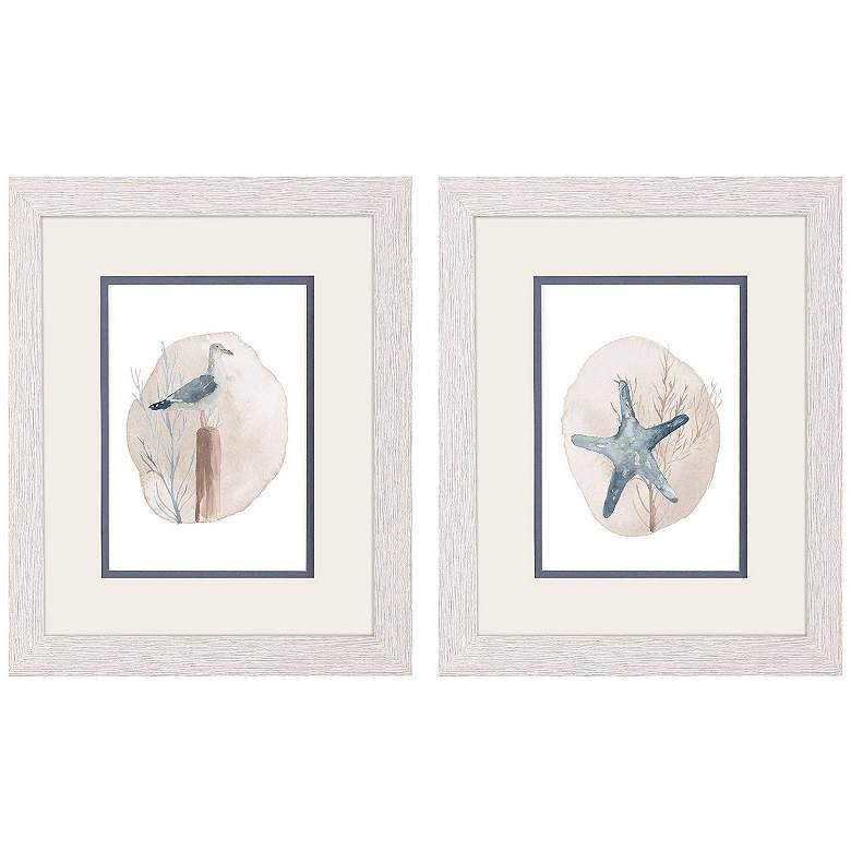 Image 1 Seaside I 9"W x 11"H Framed Art Set of 2