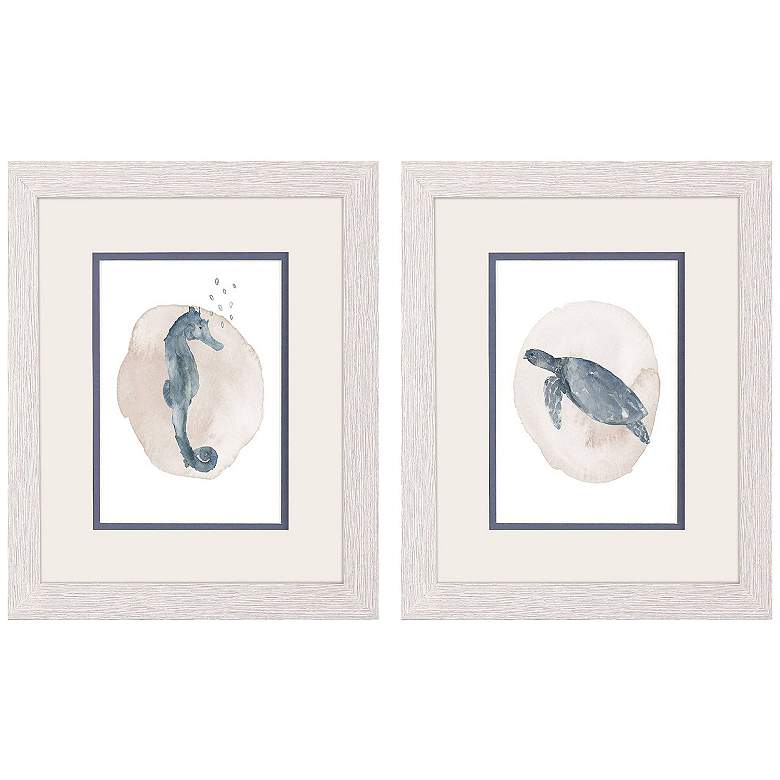 Image 1 Seaside II 9"W x 11"H Framed Art Set of 2