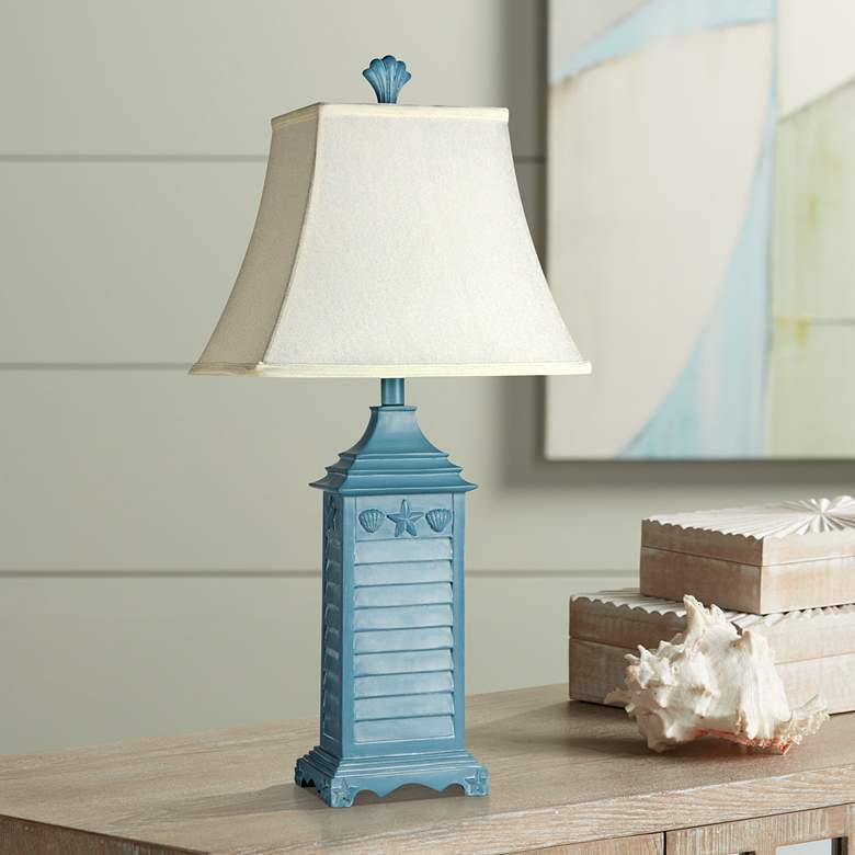 Image 1 Seaside Ocean Blue 29 inch High Accent Table Lamp