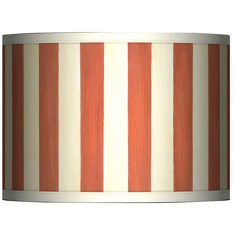 Image 1 Seaside Stripe Red Giclee Glow Lamp Shade 13.5x13.5x10 (Spider)