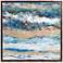 Seaside Waves 38" Square Framed Canvas Wall Art
