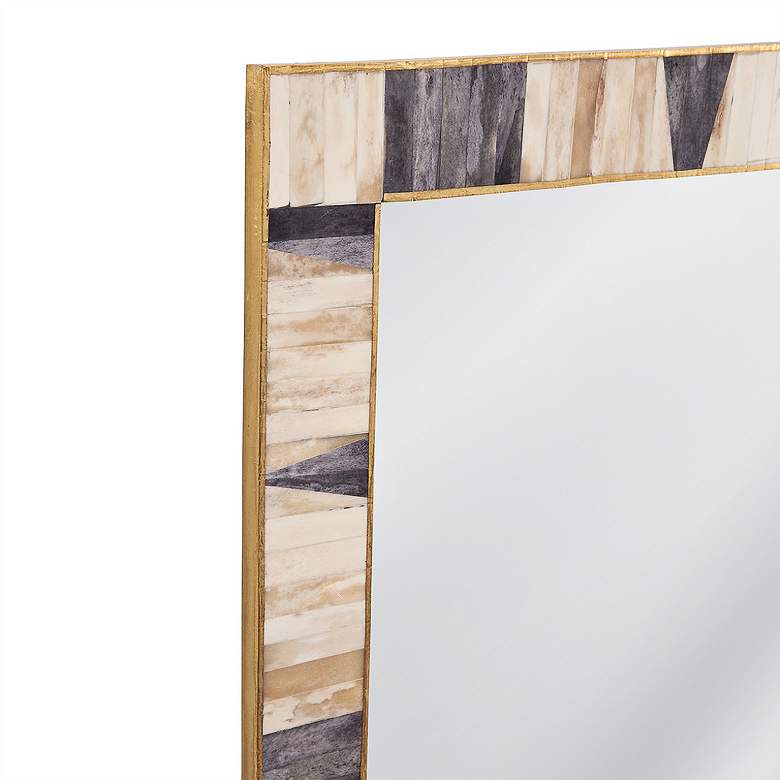 Image 5 Season Gray and Ivory 26" x 38" Rectangular Wall Mirror more views