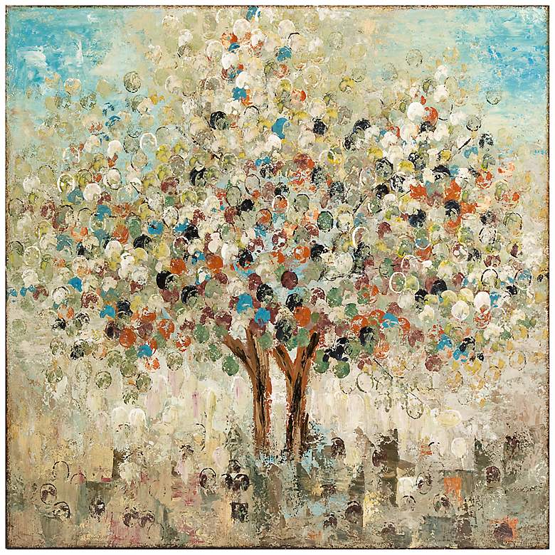 Image 1 Seasons Hand-Painted 36 1/4 inch High Canvas Wall Art