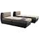 Seattle Black Weave Gray Cushion 4-Piece Patio Lounge Set