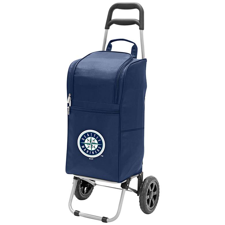 Image 1 Seattle Mariners Navy Wheeled Cart Cooler Tote