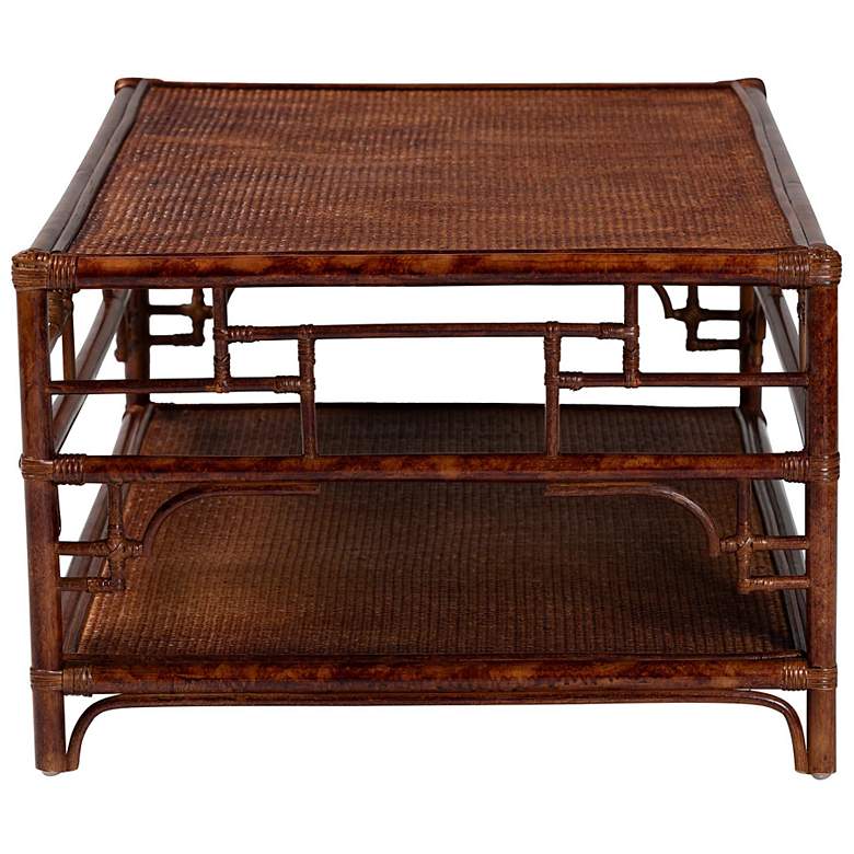 Image 5 Sebalio 42" Wide Tortoise Natural Rattan Coffee Table more views
