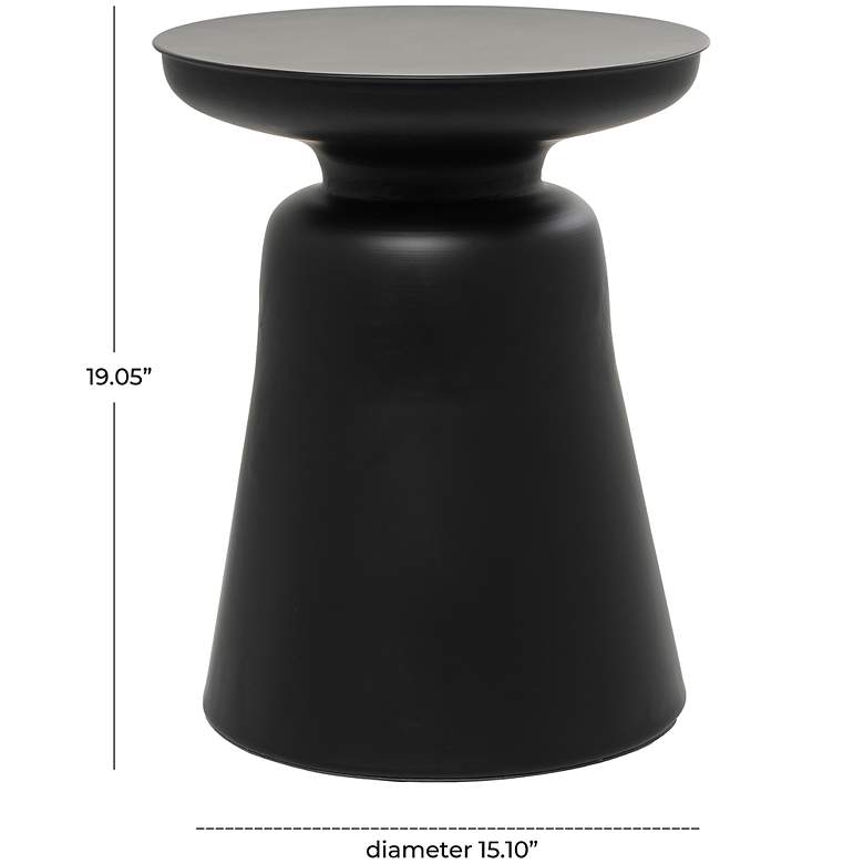 Image 5 Sebastapol 15" Wide Black Iron Round Accent Table more views