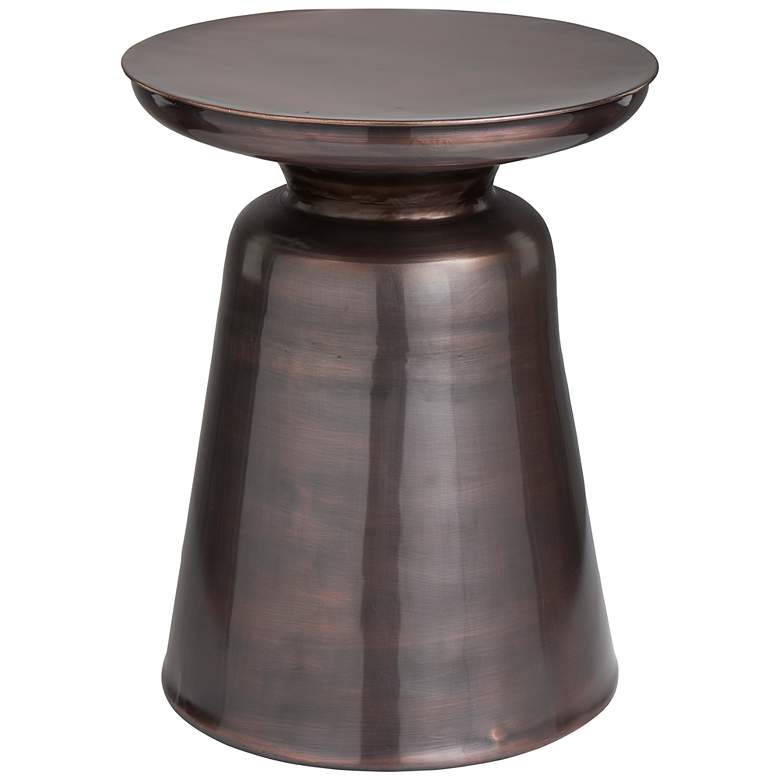 Image 2 Sebastapol 15 inch Wide Dark Copper Iron Round Accent Table
