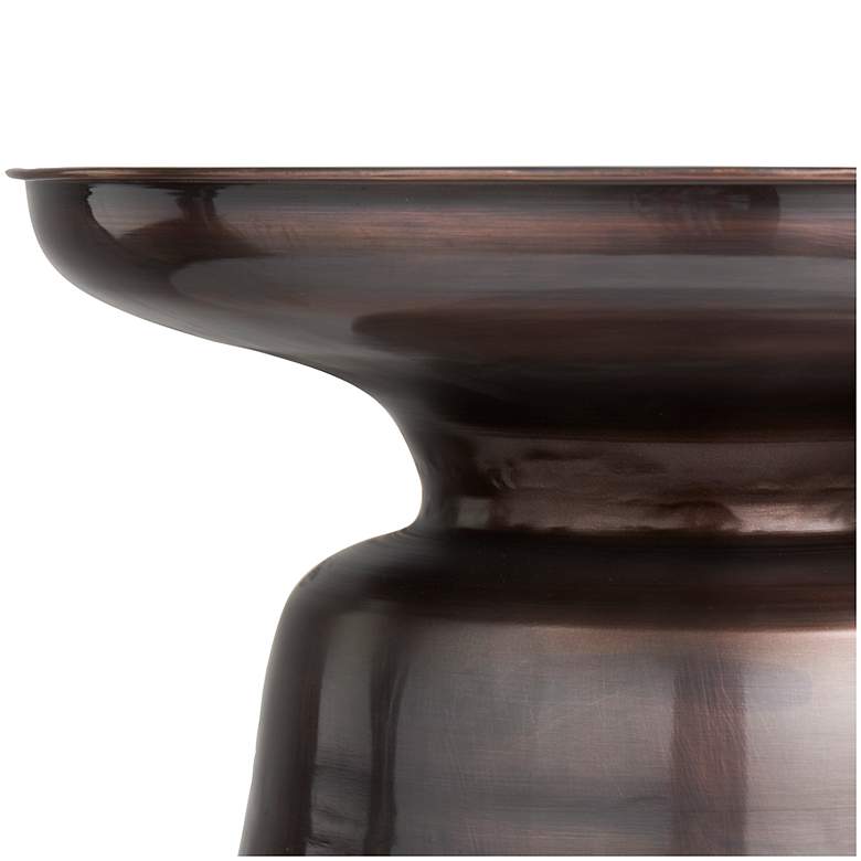 Image 3 Sebastapol 15 inch Wide Dark Copper Iron Round Accent Table more views