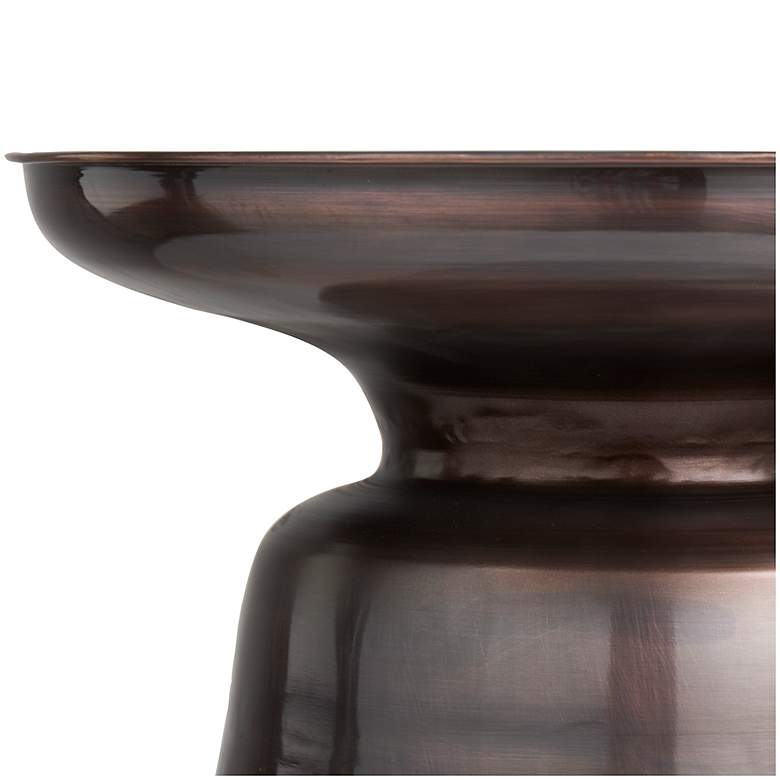 Image 3 Sebastapol 15" Wide Dark Copper Iron Round Accent Table more views