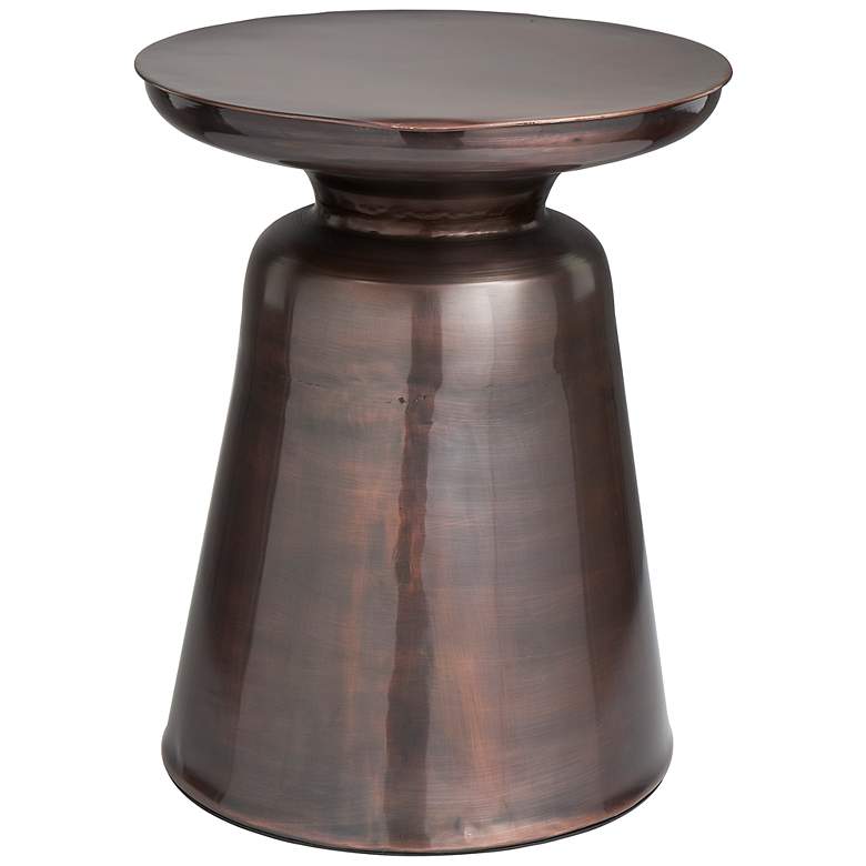 Image 5 Sebastapol 15" Wide Dark Copper Iron Round Accent Table more views
