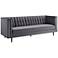 Sebastian Gray Velvet Tufted Sofa