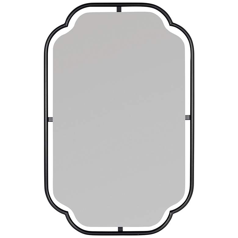 Image 1 Sebastian Matte Black 22 1/4" x 34" Rectangular Wall Mirror