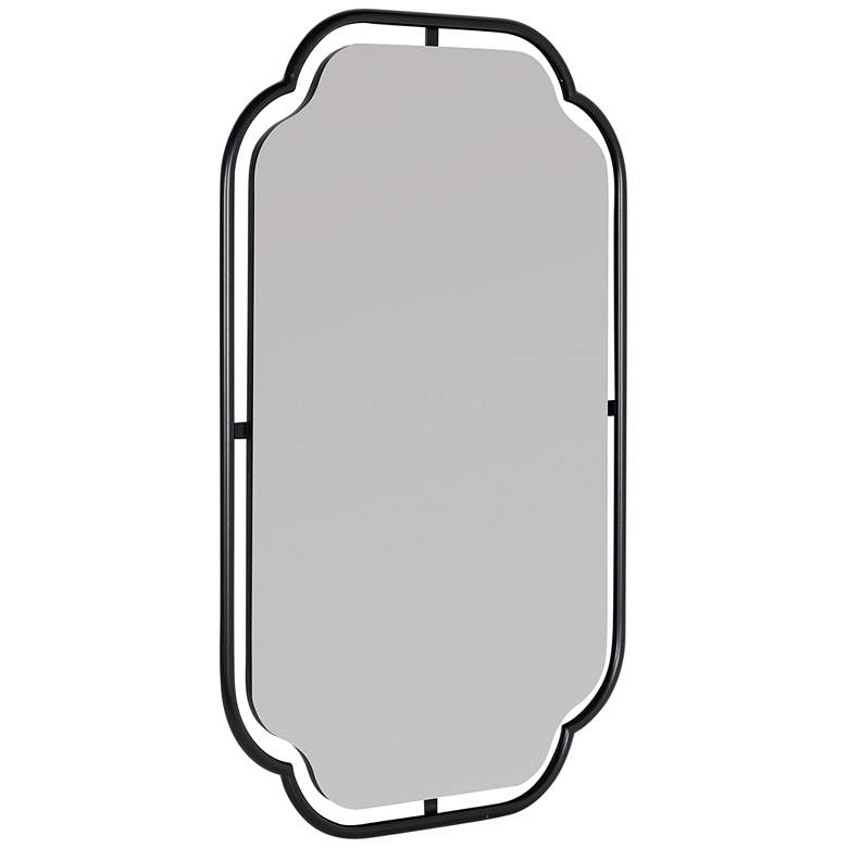 Image 4 Sebastian Matte Black 22 1/4 inch x 34 inch Rectangular Wall Mirror more views