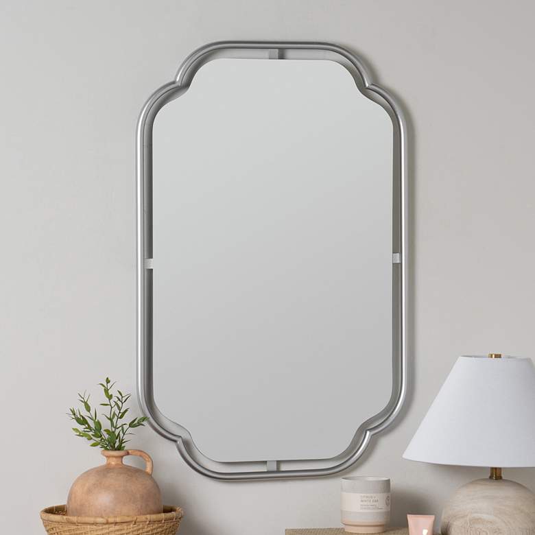 Image 1 Sebastian Silver 22 1/4 inch x 34 1/4 inch Rectangular Wall Mirror