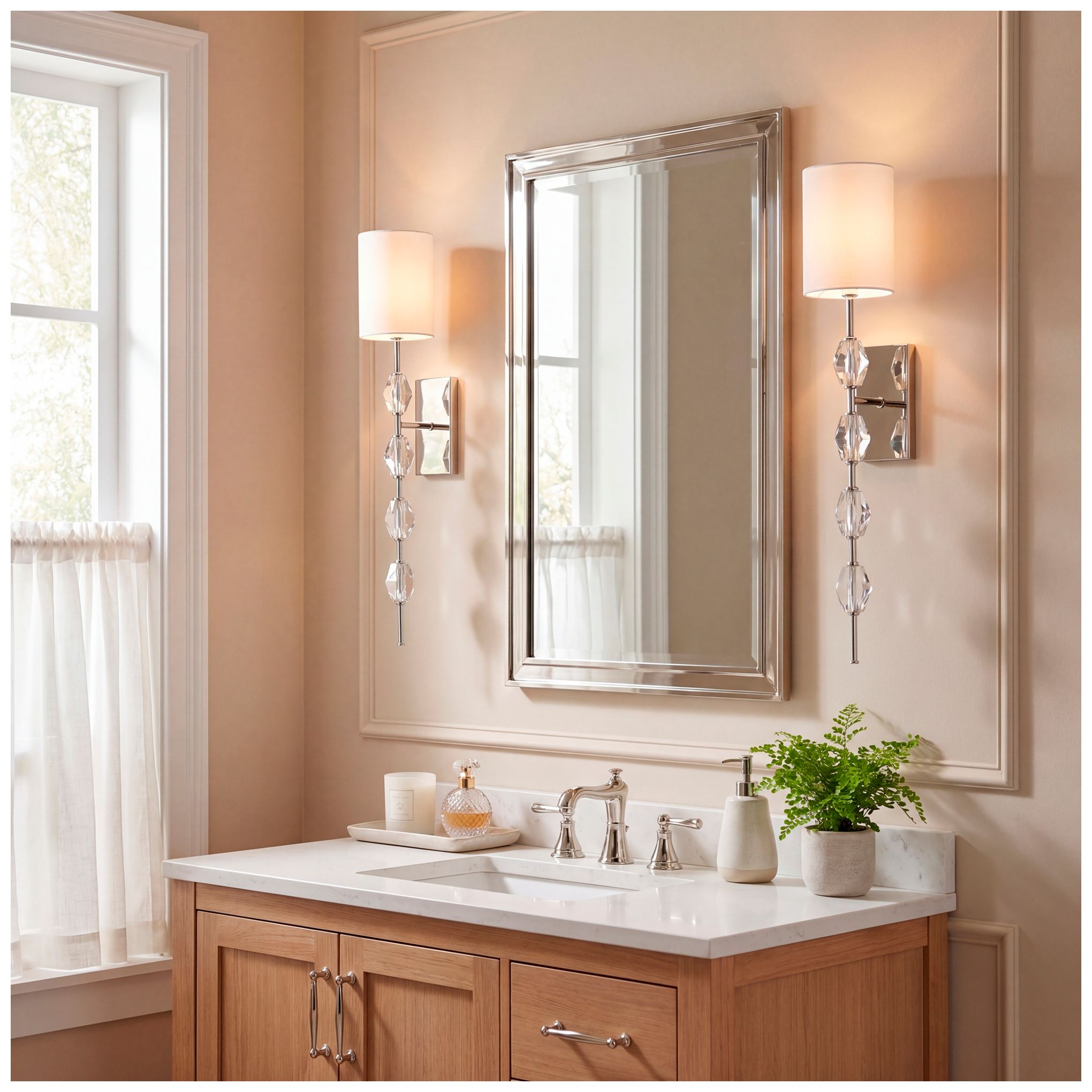 Sebring 1-Light Wall Sconce in Polished Nickel