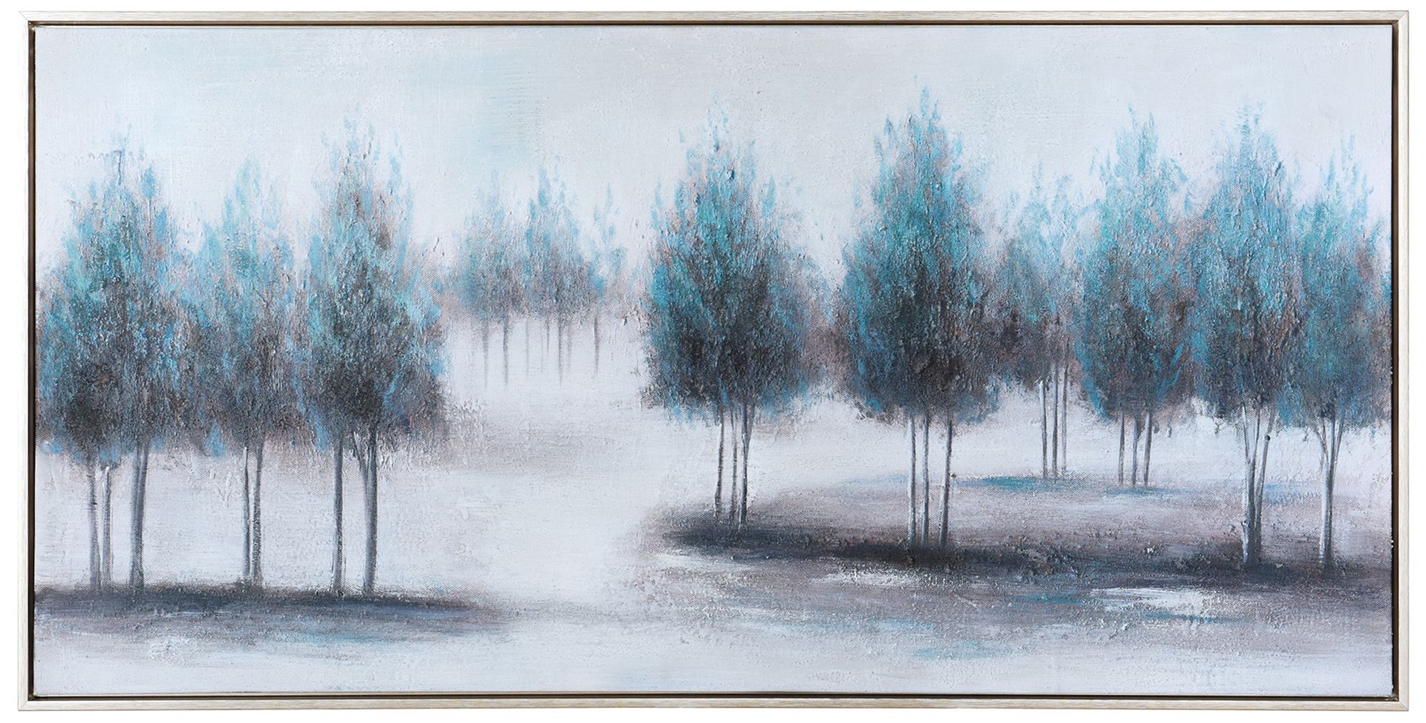 Image 2 Secluded 47 x 24 Hand-Painted Framed Canvas Wall Art