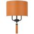 Secret Agent 18" High Black with Camel Leather Wall Sconce
