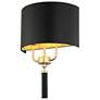2_Secret Agent 18"H Gold and Black Leather 2-Light Wall Sconce more views
